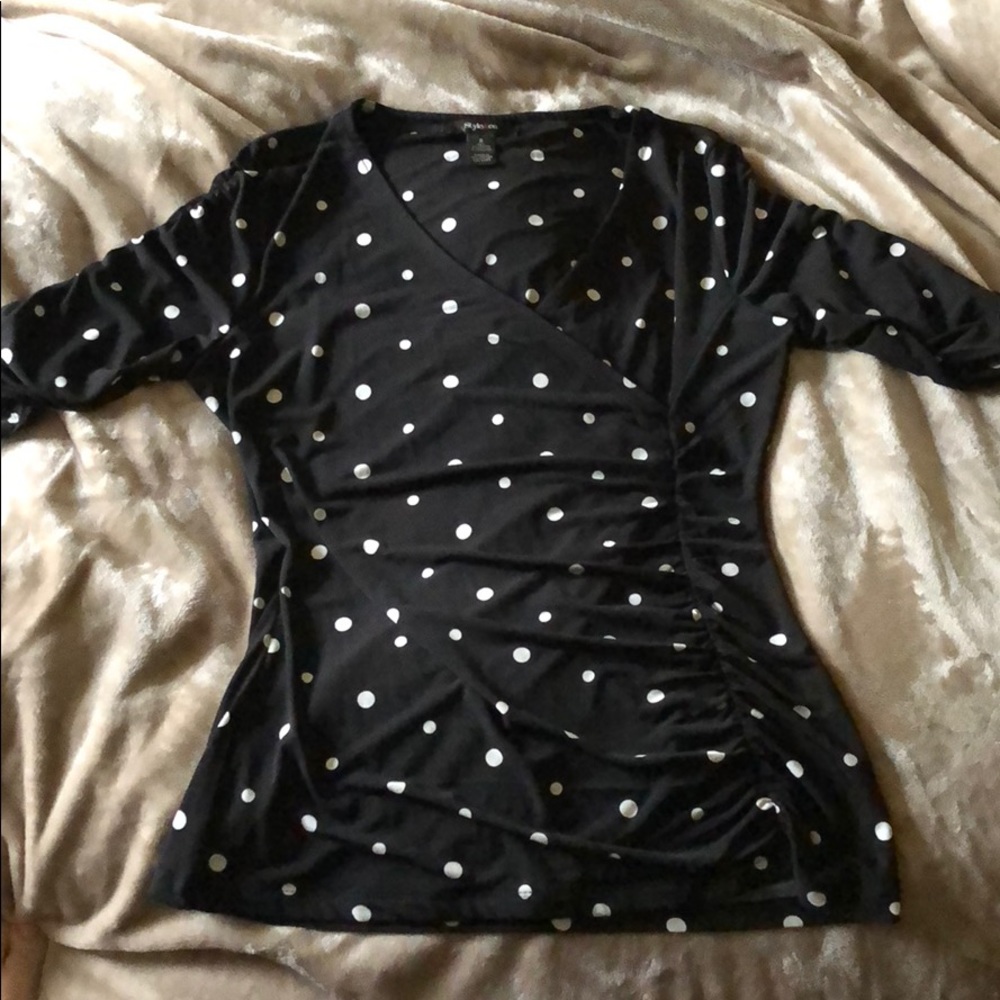 Beautiful Polka dot flattering and slimming top